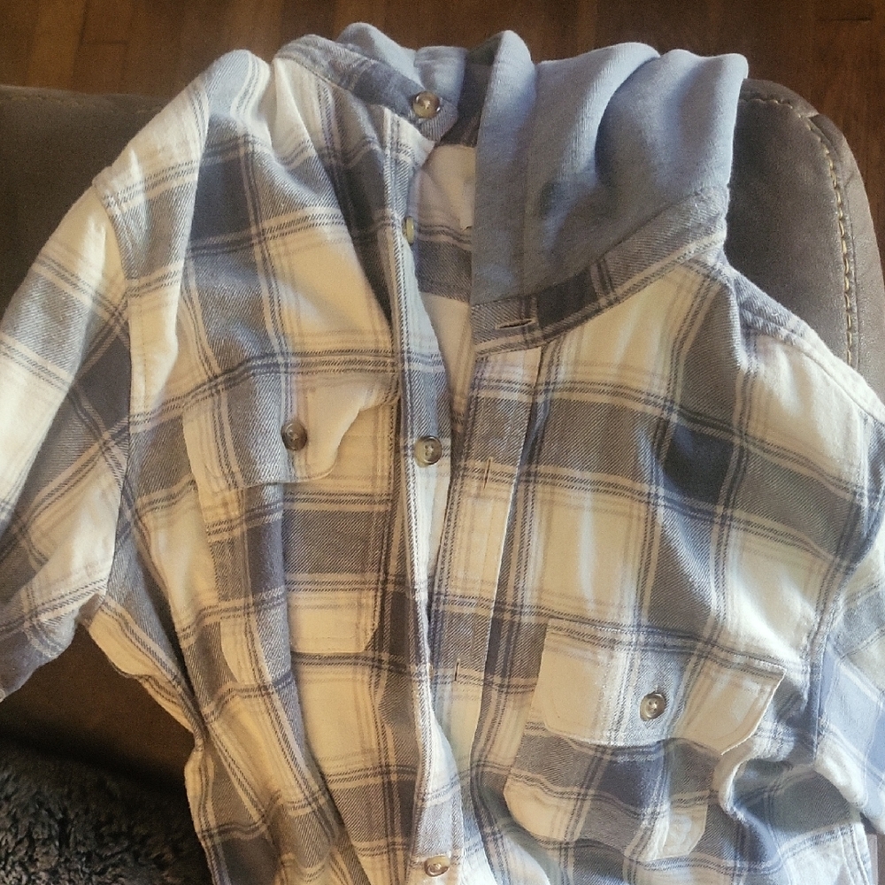 Old Navy Black and White Plaid Top